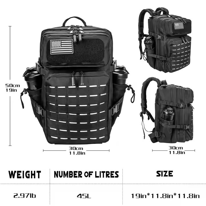 Tactical Backpack 45L With Cup Holder